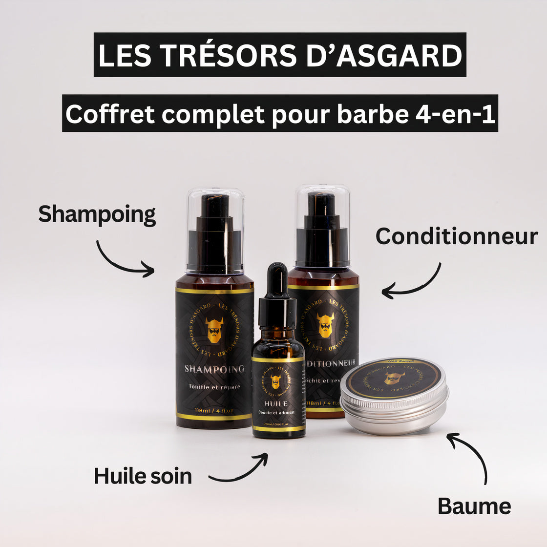 Les trésors d’Asgard  | Coffret Complet Soin barbe 4-en-1
